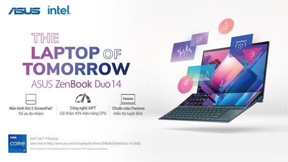 ZenBook Duo 14 UX482 laptop có thiết kế 2 màn hình ảnh 5