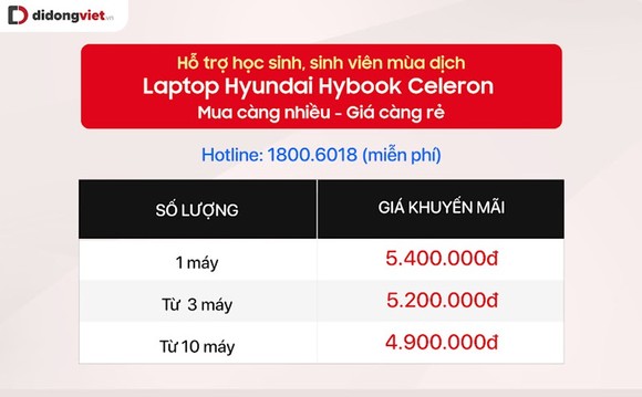 Laptop Hyundai Hybook Celeron chính hãng giá tầm 5 triệu đồng ảnh 3