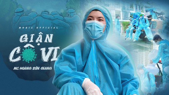 Đội khử khuẩn di động phản ứng nhanh thực hiện ca khúc "Giận Cô vi” cổ vũ tinh thần chống dịch ảnh 2