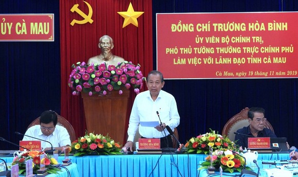 Phó Thủ tướng Thường trực Trương Hòa Bình làm việc tại Cà Mau ảnh 1