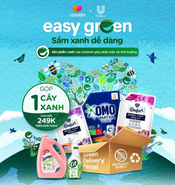 Unilever và Lazada giới thiệu dự án Easy Green tại Đông Nam Á nhân Ngày Trái Đất