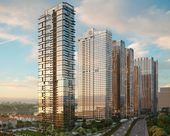 Grand Marina - Saigon cất nóc tòa tháp căn hộ hàng hiệu Marriott đầu tiên ảnh 1