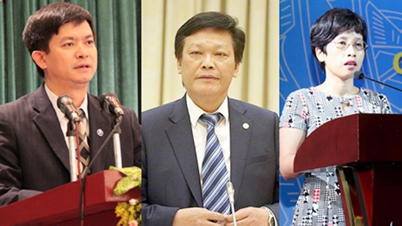 Từ trái qua: Ông Lê Quang Tùng, ông Nguyễn Duy Thăng và bà Nguyễn Thị Phú Hà. Ảnh: VGP News