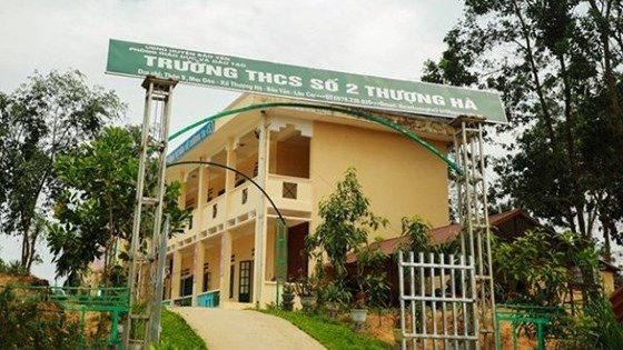 Trường THCS số 2 Thượng Hà nơi giáo viên Nguyễn V.A công tác 