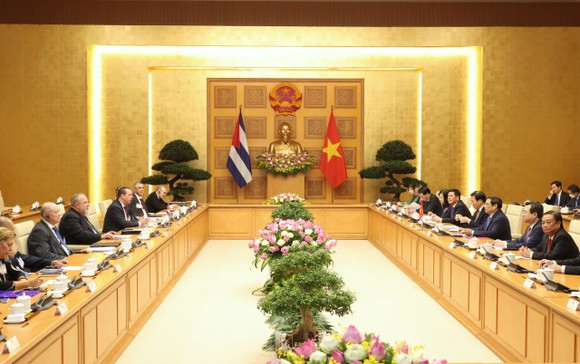 Thủ tướng Phạm Minh Chính chủ trì lễ đón chính thức Thủ tướng Cuba ảnh 4