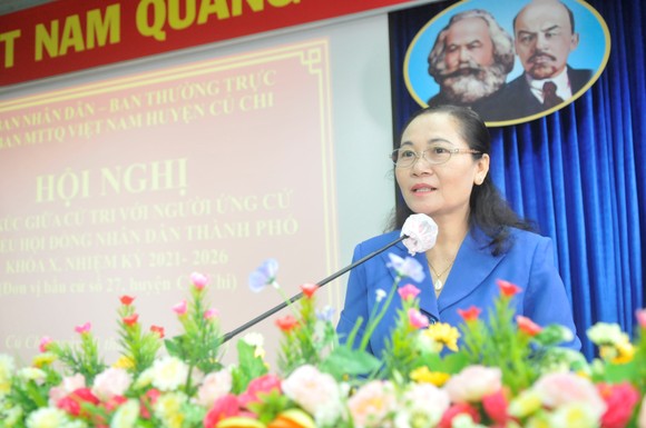 Ứng cử viên Nguyễn Thị Lệ nêu nhiều giải pháp nâng cao chất lượng đời sống người dân ảnh 1