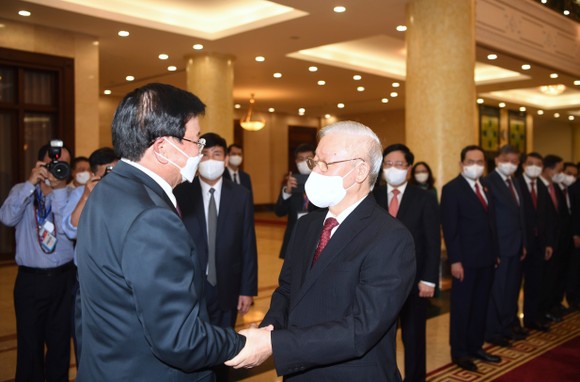 Tổng Bí thư, Chủ tịch nước Lào Thongloun Sisoulith thăm hữu nghị chính thức Việt Nam ảnh 5