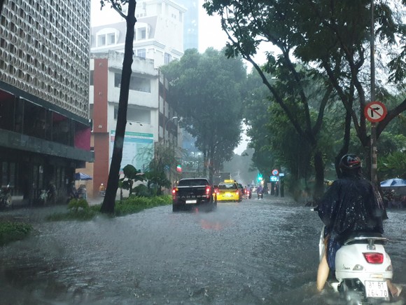 TPHCM mưa xối xả, đường phố ngập nặng, giao thông rối loạn ảnh 4