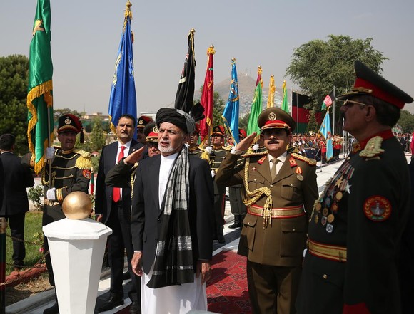 阿富汗總統加尼(前左一)。（圖源：新華網）