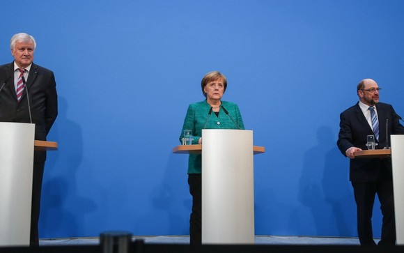 當地時間3月4日，德國社民黨全體黨員投票通過與默克爾領導的聯盟黨聯合組閣的方案，兩黨將按此前協議組建新政府。（圖源：新華網）