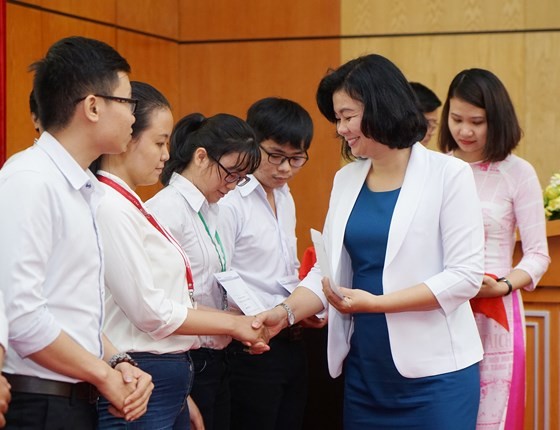 圖為今年第二十屆阮文享助學金頒發儀式一瞥。