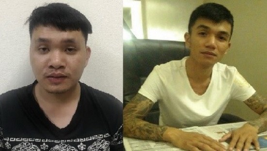 被抓獲的兩名嫌犯范友南(左)及黎功俊。（圖源：T.H）