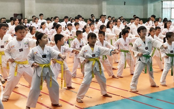 當天來自第五郡各跆拳道俱樂部的有逾250名越華學生參加比賽。