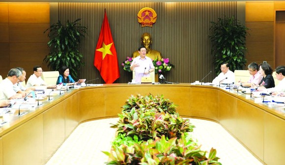 政府副總理王廷惠（中）主持會議並發表講話。（圖源：越通社）