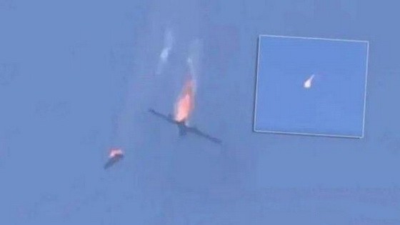 被擊落的敘利亞L-39戰機。（圖源：SANA）