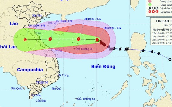 圖為 8 號颱風的移動方向。（圖源：國家水文氣象預報中心）