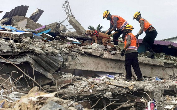 當地時間15日凌晨，印尼西蘇拉威西省發生6.2級地震，目前死亡人數已增至73人、820多人受傷。（圖源：AP）