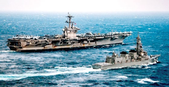 Hàng không mẫu hạm USS Carl Vinson tới vùng biển gần bán đảo Triều Tiên 