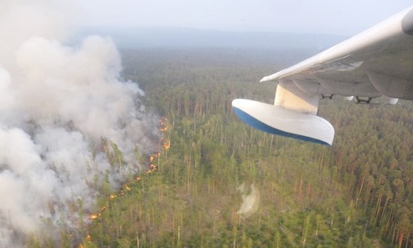 Đám cháy rừng đang ngày càng lan rộng ở vùng Siberia. Ảnh: AP