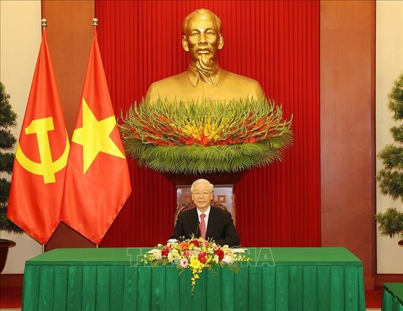 Tổng Bí thư Nguyễn Phú Trọng và Tổng Bí thư, Chủ tịch nước Trung Quốc Tập Cận Bình gửi Thư Chúc mừng Năm mới Nhâm Dần 2022 ảnh 1