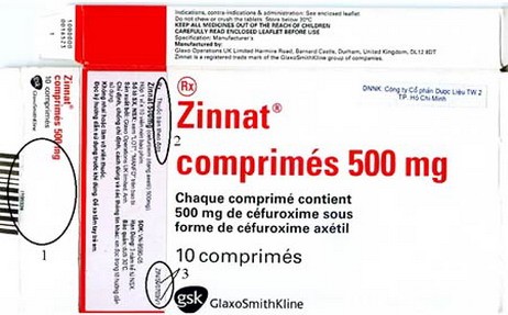Cảnh báo thuốc kháng sinh Zinnat giả ảnh 1