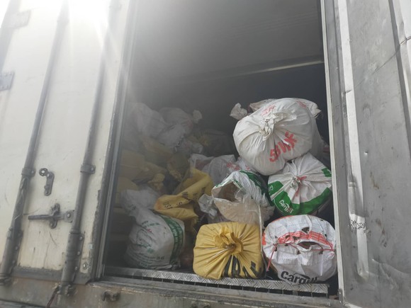 Phát hiện xe container vận chuyển hơn 10 tấn nội tạng động vật bốc mùi hôi ảnh 2