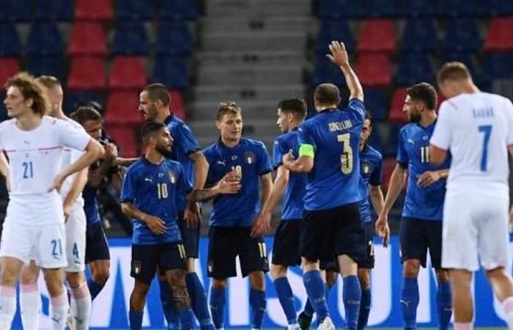 Tuyển Italy vượt qua CH Séc với tỷ số 4-0 ở trận giao hữu cuối cùng. Ảnh: Getty Images