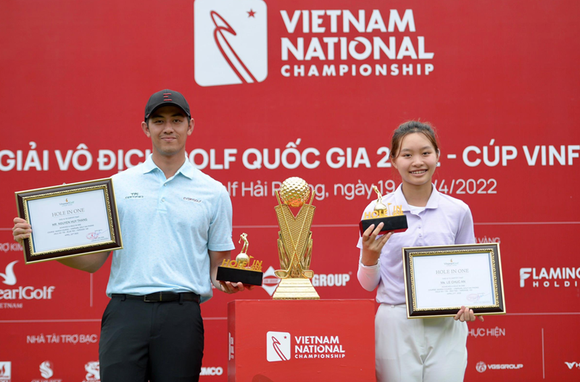 Tuyển thủ quốc gia Khuê Minh, Anh Minh tạm dẫn đầu giải golf toàn quốc 2022 ảnh 1