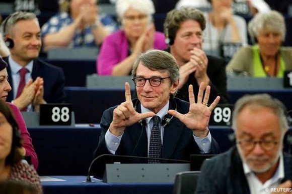 Nghị viện Châu Âu bầu ông David-Maria Sassoli làm chủ tịch mới. Ảnh: REUTERS