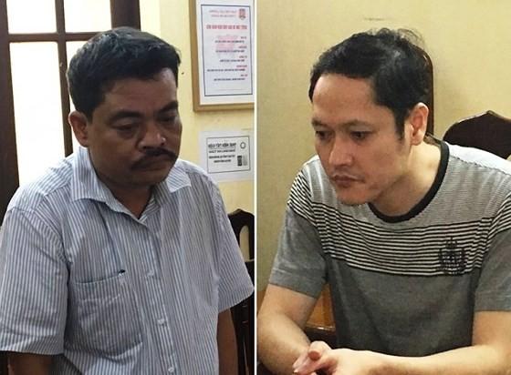 Viện Kiểm sát nhân dân tỉnh Hà Giang đã ban hành cáo trạng truy tố 5 bị can trong đó có Vũ Trọng Lương (bên phải) và Nguyễn Thanh Hoài (bên trái)