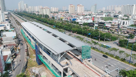 Nhà ga của tuyến metro Bến Thành - Suối Tiên. Ảnh: CAO THĂNG