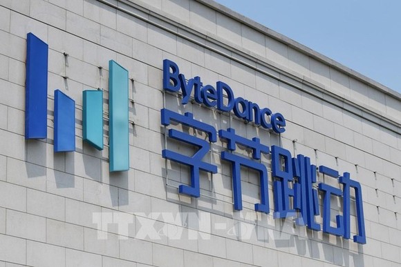 Biểu tượng ByteDance tại trụ sở ở Bắc Kinh, Trung Quốc. Ảnh:  TTXVN