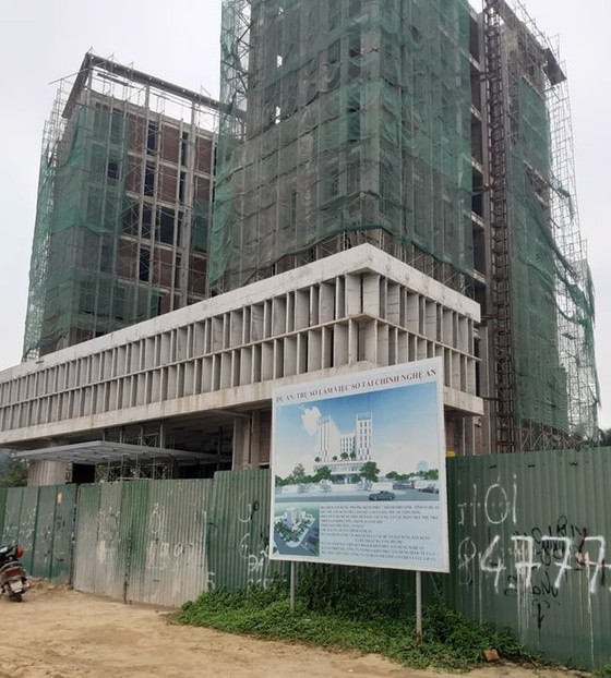  Công trình trụ sở Sở Tài chính Nghệ An, nơi xảy ra vụ tai nạn lao động làm nhiều người bị thương