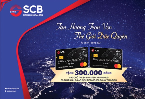 Thẻ tín dụng SCB Mastercard Wolrd - Tận hưởng trọn vẹn thế giới đặc quyền