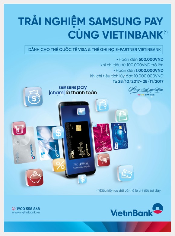 Nhận quà hấp dẫn khi trải nghiệm Samsung Pay cùng VietinBank ảnh 1