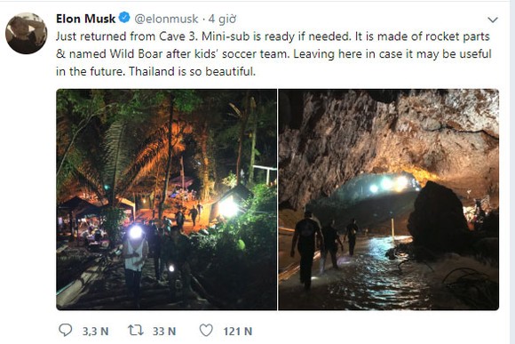 Tàu ngầm mini của tỷ phú Elon Musk đã sẵn sàng giải cứu đội bóng mắc kẹt trong hang Tham Luang ảnh 1
