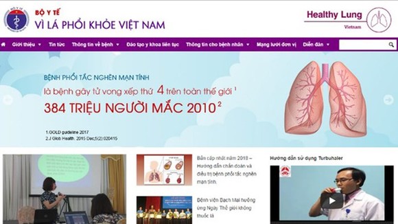 Ra mắt trang điện tử “Vì lá phổi khỏe”
