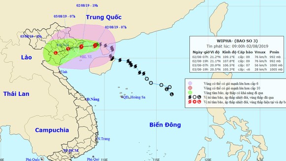 Chiều tối ngày 2-8, bão số 3 giật cấp 12 đi vào vùng biển Quảng Ninh - Hải Phòng ảnh 1