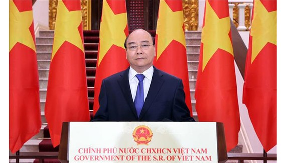 Thủ tướng Chính phủ Nguyễn Xuân Phúc phát biểu tại lễ khai mạc. Ảnh: TTXVN