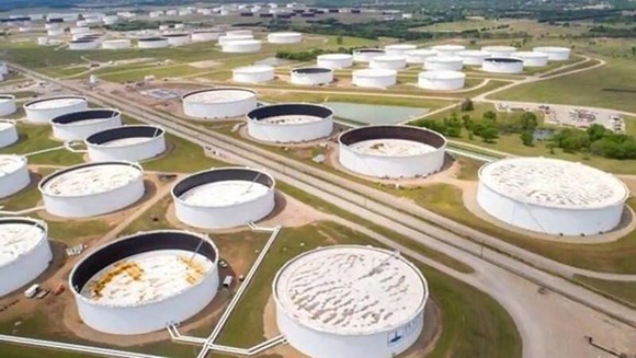 Kho dự trữ dầu chiến lược Cushing tại Oklahoma, Mỹ. Ảnh: REUTERS