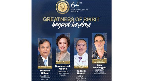 Các chủ nhân của giải thưởng Ramon Magsaysay năm nay. Nguồn: news.abs-cbn.com
