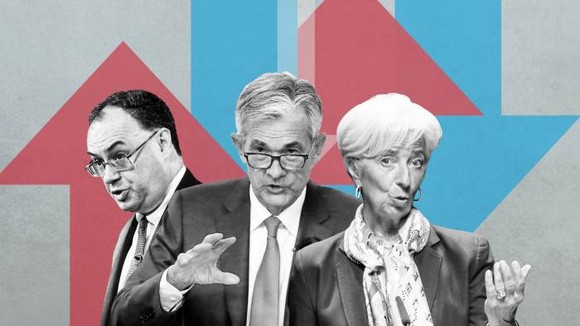 From left: central bankers Andrew Bailey, Jay Powell and Christine Lagarde © FT montage/Bloomberg/Getty Images