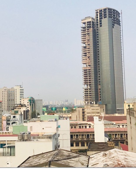 Dự án Sài Gòn One Tower tại quận 1, TPHCM, đang được đưa ra đấu giá  Ảnh: HUY ANH