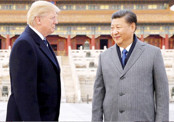 Tổng thống Mỹ Donald Trump và Chủ tịch Tập Cận Bình trong chuyến thăm Trung Quốc tháng 11-2017