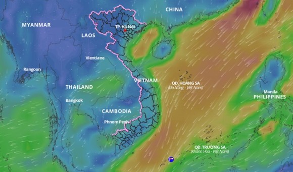 Thời tiết nguy hiểm trên biển do gió mùa Đông Bắc gây ra. Ảnh: VNDMS