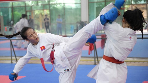 Các võ sĩ karate Việt Nam nhờ được đào tạo bài bản nên luôn giành kết quả ấn tượng ở đấu trường quốc tế. Ảnh: P.MINH