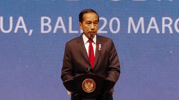 Tổng thống Indonesia Joko Widodo phát biểu tại lễ khai mạc IPU-144. Nguồn: nasional.kompas.com