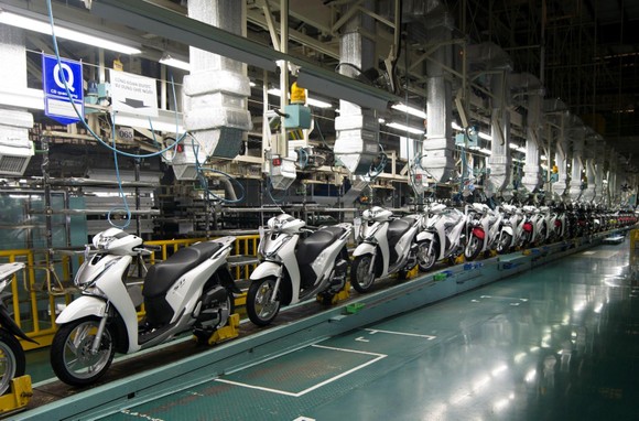 Dây chuyền sản xuất xe máy của tập đoàn Honda