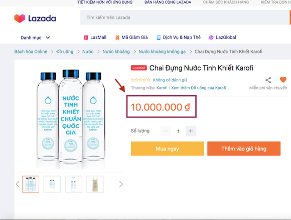 Chai nước giá 10 triệu đồng và chiến dịch truyền thông gây chú ý ảnh 2