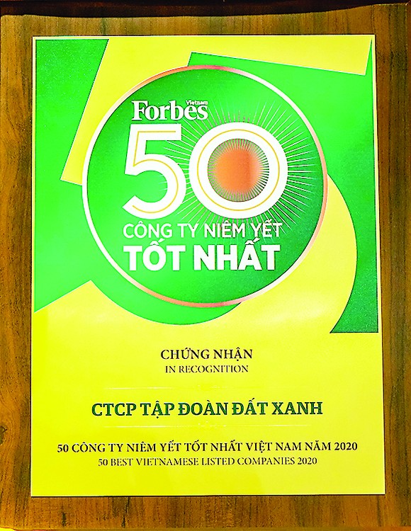 Tập đoàn Đất Xanh được vinh danh 'Tốp 50 công ty niêm yết tốt nhất Việt Nam 2020' ảnh 2
